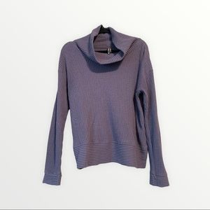 Purple-Blue North River Waffle Textured Long Sleeve